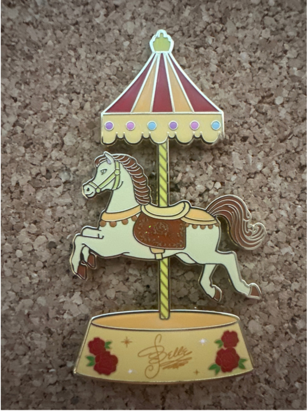 Disney Princesses Royal Carousel Pin - Princess Belle LE 750 PALM Pink Ala Mode